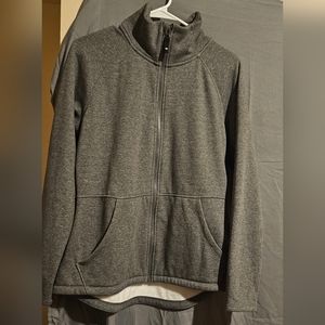 Grey hoodless jacket